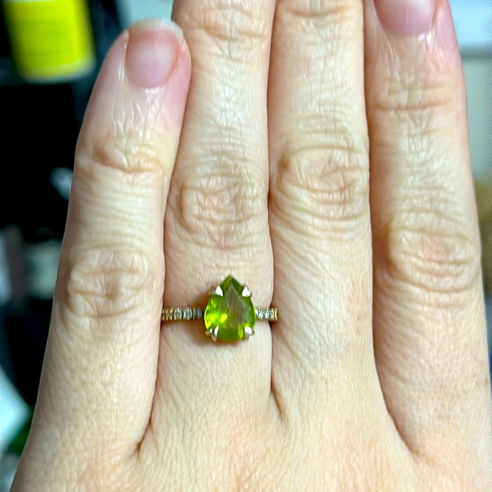 Moon Magic Rose Gold Peridot Ring